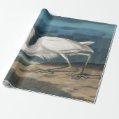 Grote Witte Heron Audubon Vogel Wildlife Painting Cadeaupapier (Uitgerold)