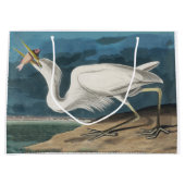Grote Witte Heron Audubon Vogel Wildlife Painting Groot Cadeauzakje (Voorkant)