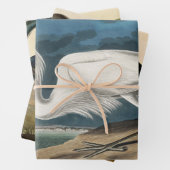 Grote Witte Heron Audubon Vogel Wildlife Painting Inpakpapier Vel (In situ)