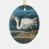 Grote Witte Heron Audubon Vogel Wildlife Painting Keramisch Ornament (Rechts)