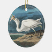 Grote Witte Heron Audubon Vogel Wildlife Painting Keramisch Ornament (Links)