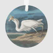 Grote Witte Heron Audubon Vogel Wildlife Painting Ornament (achterkant)