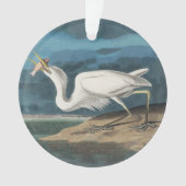 Grote Witte Heron Audubon Vogel Wildlife Painting Ornament (voorkant)