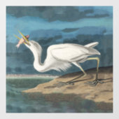 Grote Witte Heron Audubon Vogel Wildlife Painting Raamsticker (Vel)