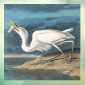 Grote Witte Heron Audubon Vogel Wildlife Painting Raamsticker (Vel 3)