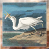 Grote Witte Heron Audubon Vogel Wildlife Painting Raamsticker (Vel 2)