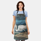 Grote Witte Heron Audubon Vogel Wildlife Painting Schort (Gedragen)