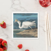 Grote Witte Heron Audubon Vogel Wildlife Painting Servet (Insitu)