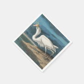 Grote Witte Heron Audubon Vogel Wildlife Painting Servet (Hoek)