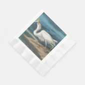 Grote Witte Heron Audubon Vogel Wildlife Painting Servet (Hoek)