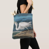Grote Witte Heron Audubon Vogel Wildlife Painting Tote Bag (Dichtbij)