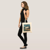 Grote Witte Heron Audubon Vogel Wildlife Painting Tote Bag (Voorkant (model))
