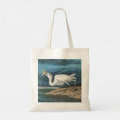Grote Witte Heron Audubon Vogel Wildlife Painting Tote Bag (Achterkant)