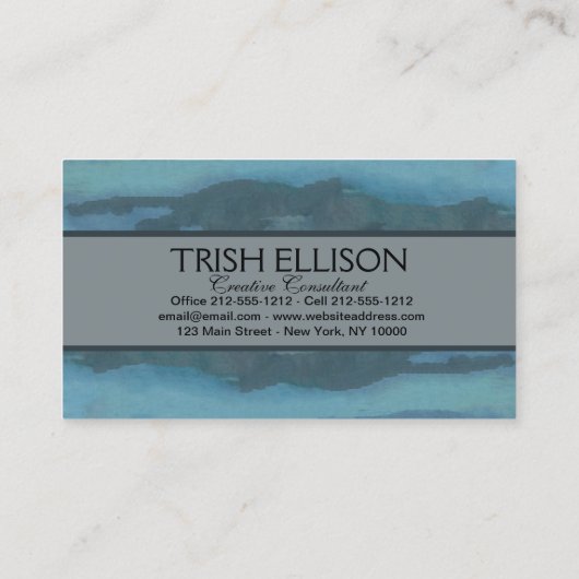 Grote Witte Heron Audubon Vogel Wildlife Painting Visitekaartje (Achterkant)