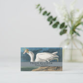Grote Witte Heron Audubon Vogel Wildlife Painting Visitekaartje (Staand voorkant)