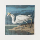 Grote Witte Heron Audubon Vogel Wildlife Painting Wandkleed (Voorkant)