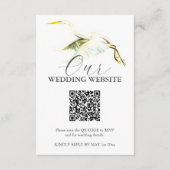 Grote Witte Heron Bruiloft Behuizing Kaarten (Voorkant)