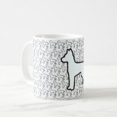 Grote Witte Hond Witte Koffiemok (Voorkant links)