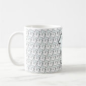 Grote Witte Hond Witte Koffiemok (Links)