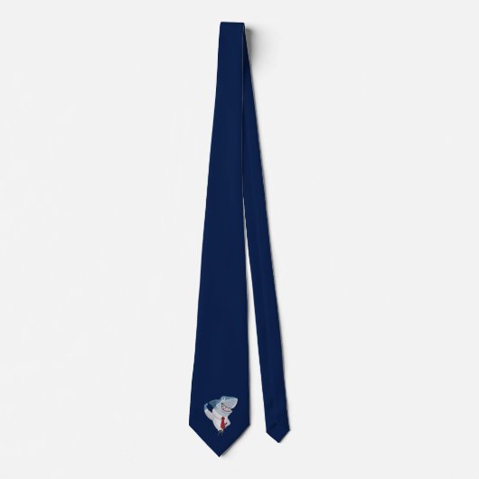 Grote witte Kantoor Cartoon Necktie Stropdas (Voorkant)