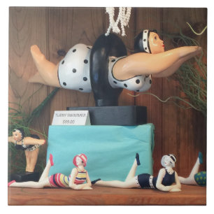 Grote witte keramische Tegel! Unieke keramische zw Tegeltje