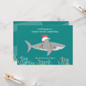 Grote witte kerst haai platte Kaart (Voorkant / Achterkant in situ)