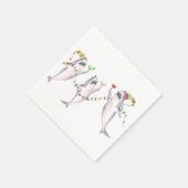 Grote witte kerstfeest servetten (Hoek)