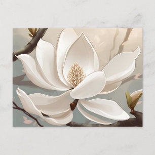 Grote witte Magnolia bloem Briefkaart