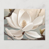 Grote witte Magnolia bloem Briefkaart (Voorkant)