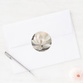 Grote witte Magnolia bloem Ronde Sticker (Envelop)