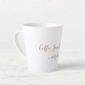 Grote witte mok voor latte (Linkerhoek)