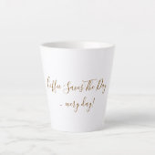 Grote witte mok voor latte (Voorkant)
