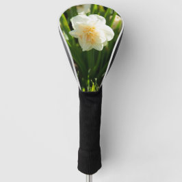 Grote witte narcissen op een lentedag golfheadcover