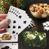 Grote witte narcissen op een lentedag pokerkaarten (Insitu)