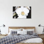 grote witte orchidee bloei canvas print (Insitu (Slaapkamer))