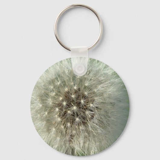 Grote Witte Paardenbloem Sleutelhanger (Voorkant)