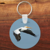 Grote witte Pelican-knoopsleutelketen Sleutelhanger (Voorkant)