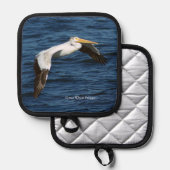 Grote Witte Pelikaan water pot houder (Voorkant / Achterkant)