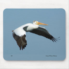 Grote witte pelikaanse mousepad muismat