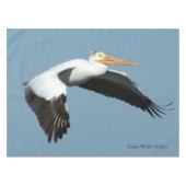 Grote witte pelikaanse tafelkleed (Voorkant (Horizontaal))