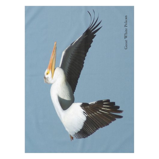 Grote witte pelikaanse tafelkleed (Voorkant)