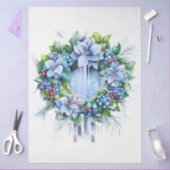 Grote Witte Poinsettias Bloemenkrans Decoupage Tissuepapier (Craft)