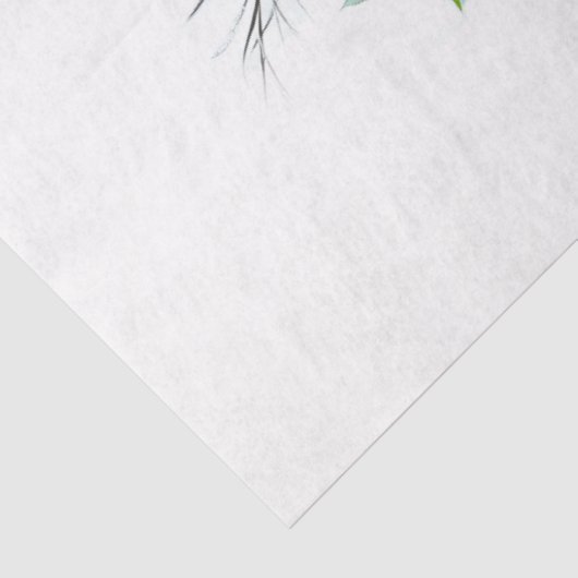 Grote Witte Poinsettias Bloemenkrans Decoupage Tissuepapier (Detail)