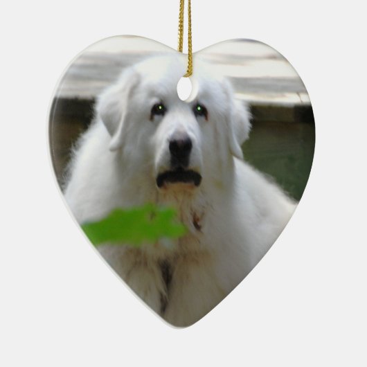 Grote witte Pyreneeën Dog Ornament (Rechts)