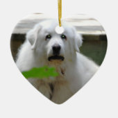 Grote witte Pyreneeën Dog Ornament (Voorkant)