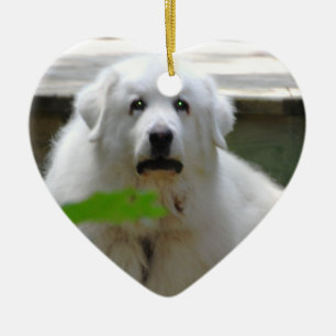 Grote witte Pyreneeën Dog Ornament