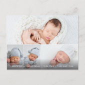 Grote witte reiger 4 foto geboorte aankondigingen (Voorkant)