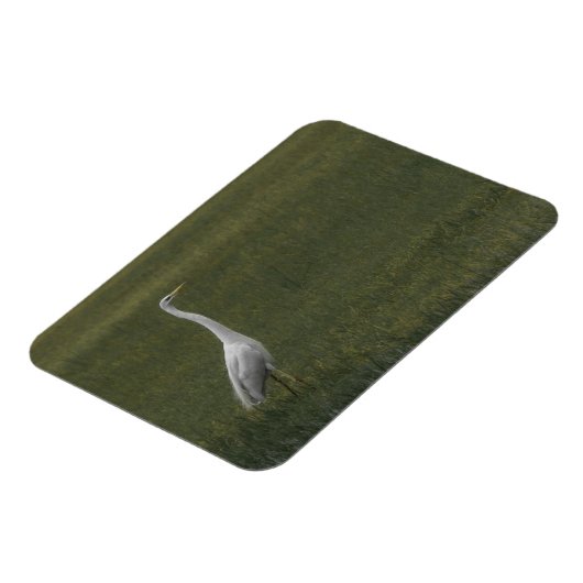 Grote witte reiger Flexibele fotomagneet Magneet (Linkerzijde)