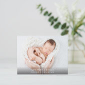 Grote witte reiger foto geboorte aankondigingen (Staand voorkant)