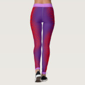 Grote witte scripttekst op PAARSE Leggings (Achterkant)